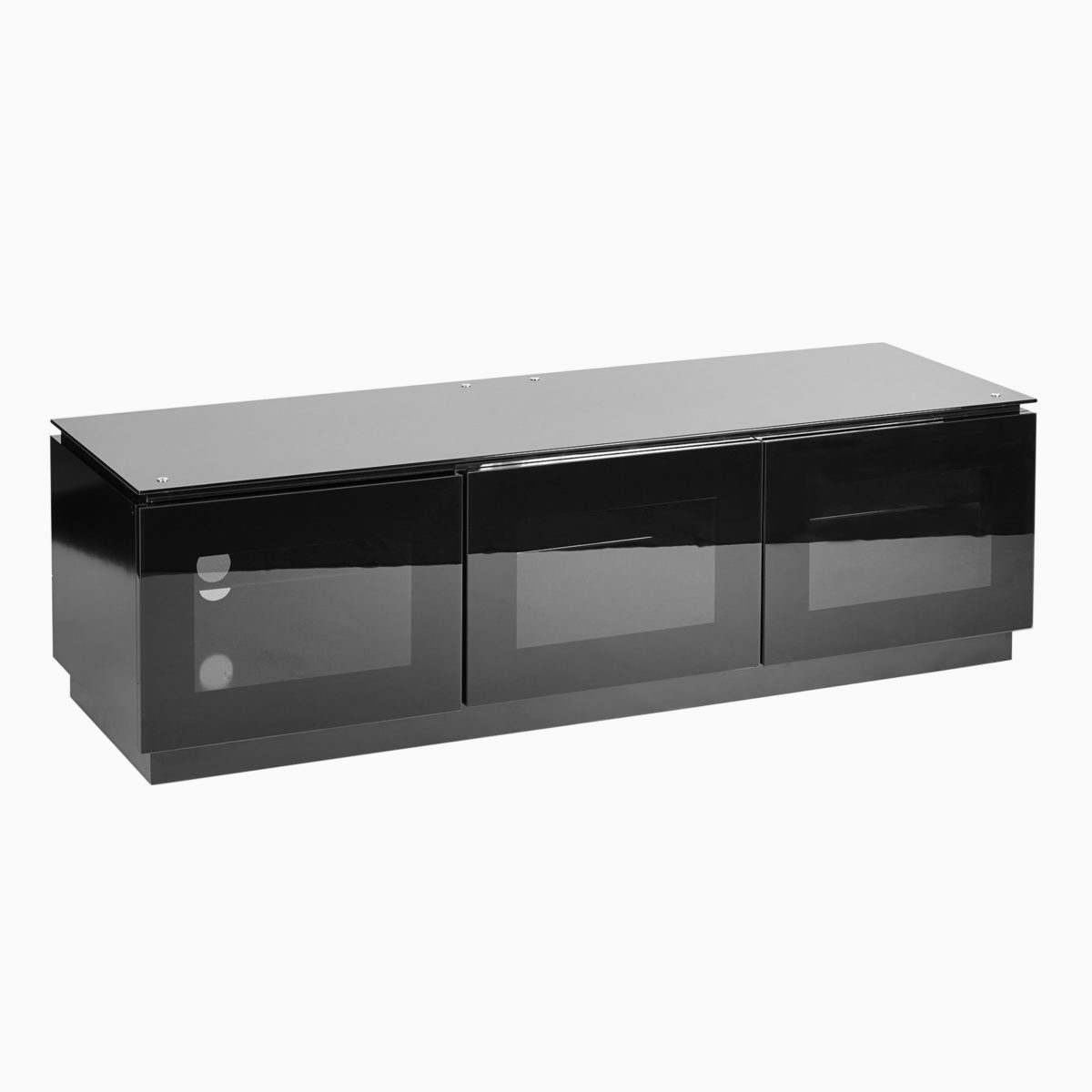 Modern Black Gloss Television with castors MMT
