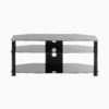 MMT DB1150 black glass tv stand front