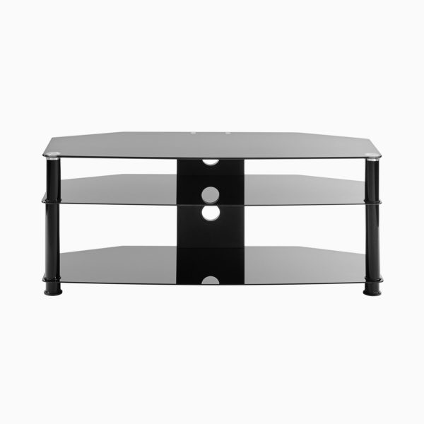 MMT DB1150 black glass tv stand front