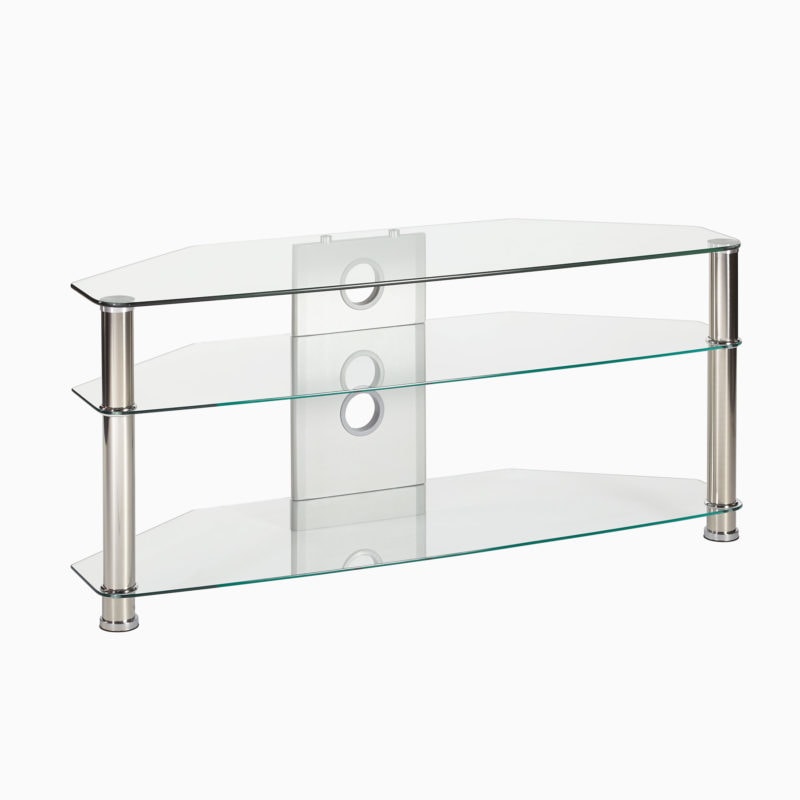 Jet MMT CL1150 clear glass tv stand