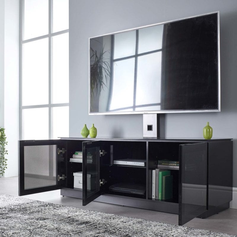 Black TV with mount for up to 65 inch TV MMTD1500XArm