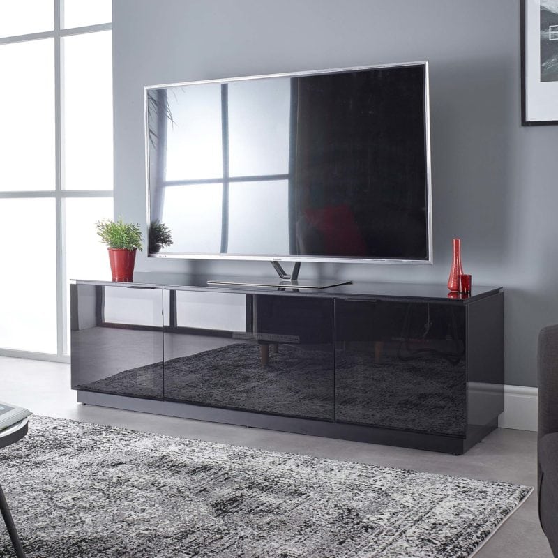Mmt D1800 Extra Large Black Gloss Tv Cabinet Life