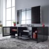 Mmt D1800 Extra Large Black Gloss Tv Cabinet Life Open