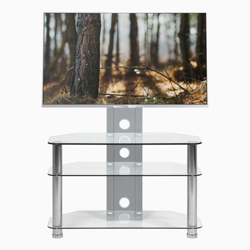 MMT CC33 clear glass stand with tv screen screen