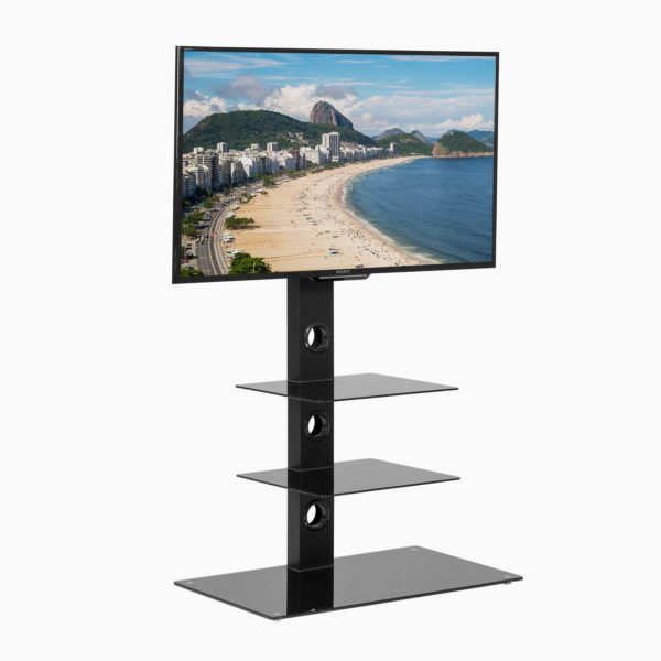 MMT CBM3 black glass stand with tv screen