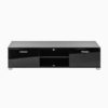 SDHT01B black gloss tv cabinet front view