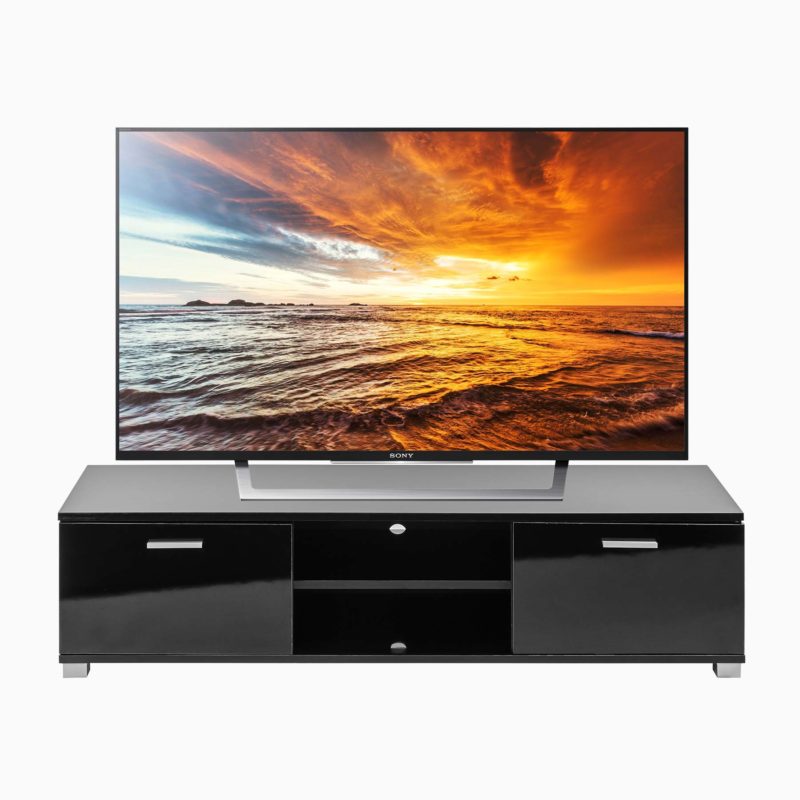 SDHT01B black gloss tv cabinet with screen