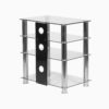 MMT LHFCCH650 4 shelf premium clear glass Hi Fi stand rack