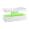 au5141 white coffee table with led lighting