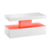 au5141 white coffee table with led lighting