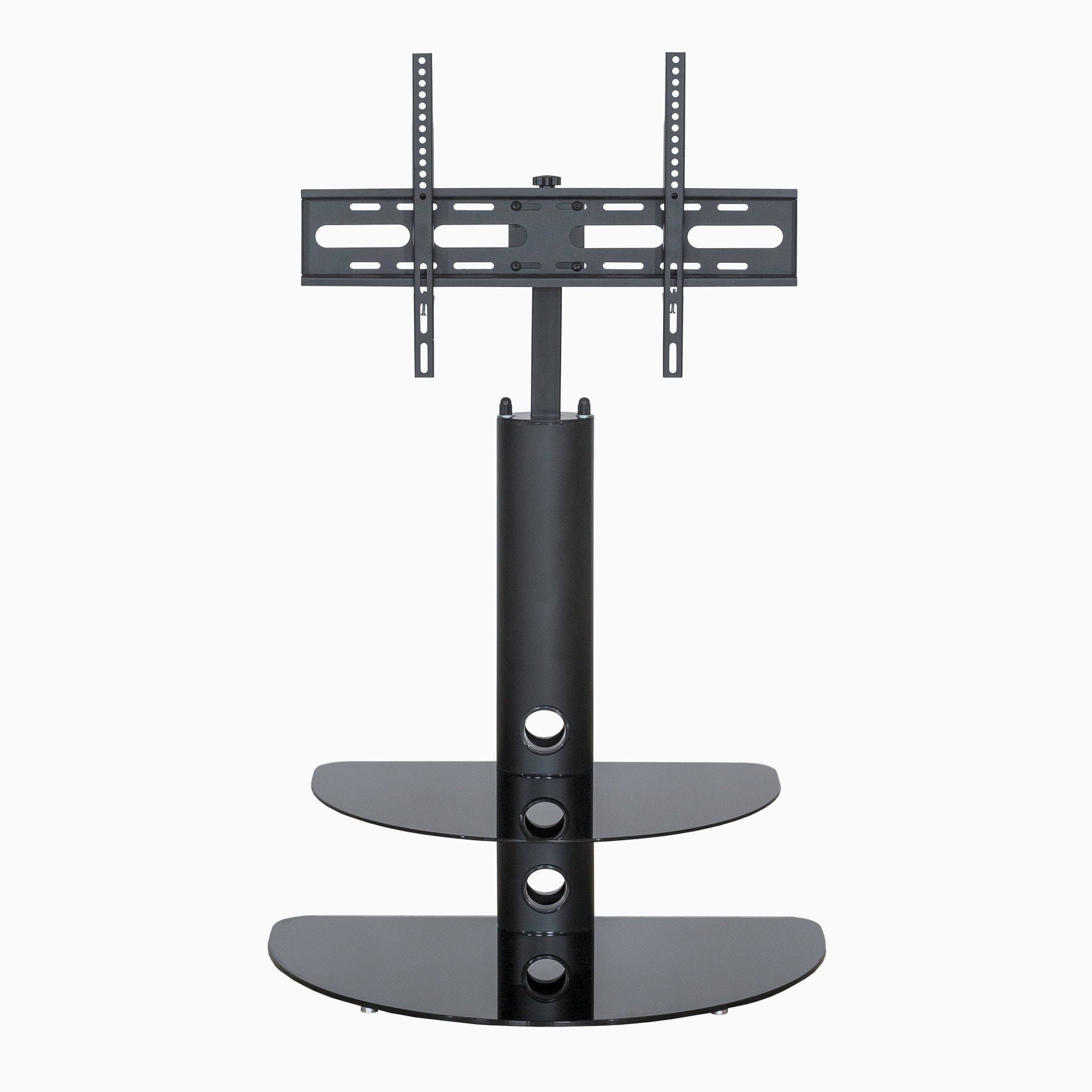 Black Glass cantilever tall TV stand | MMT-CB35
