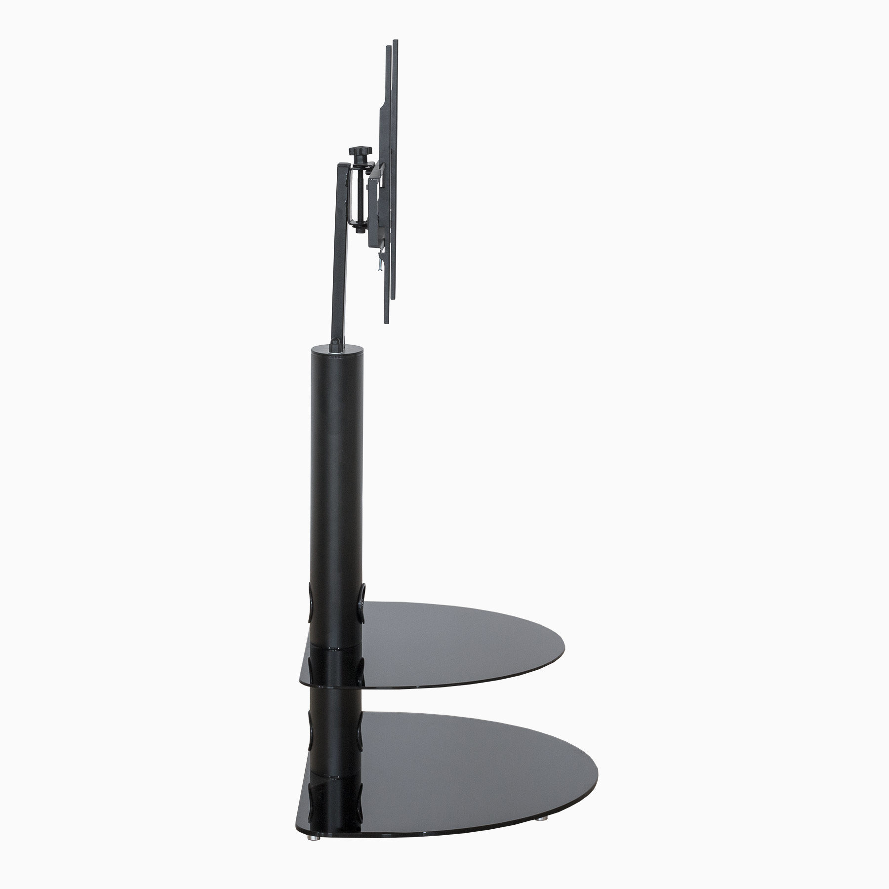 Black Glass cantilever tall TV stand | MMT-CB35