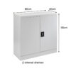 fc a9w grey 2 door steel storage cabinet 900mm