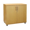 sd iv06 beech 2 door storage cabinet with locking doors 750mm