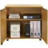 sd iv06 beech 2 door storage cabinet with locking doors 750mm