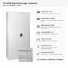 fc a18 grey 2 door steel storage cabinet 1850mm