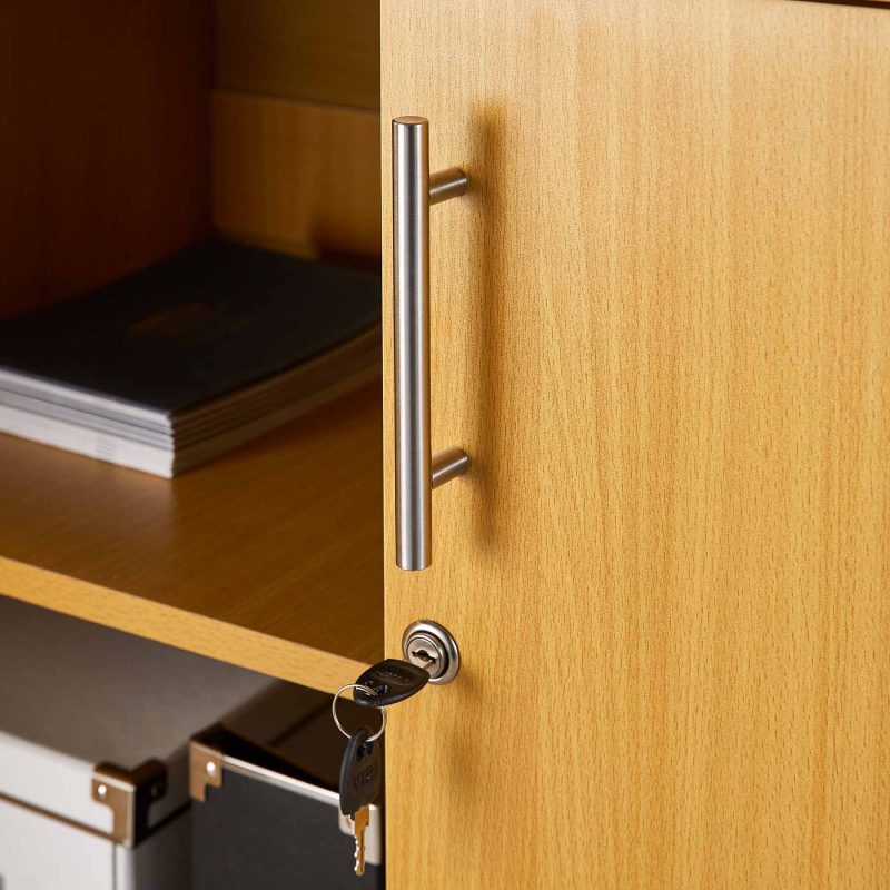 sd iv07 beech 2 door storage cabinet locking doors lock