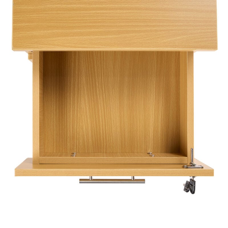 sd iv15 beech 3 drawer under desk mobile pedestal 680mm