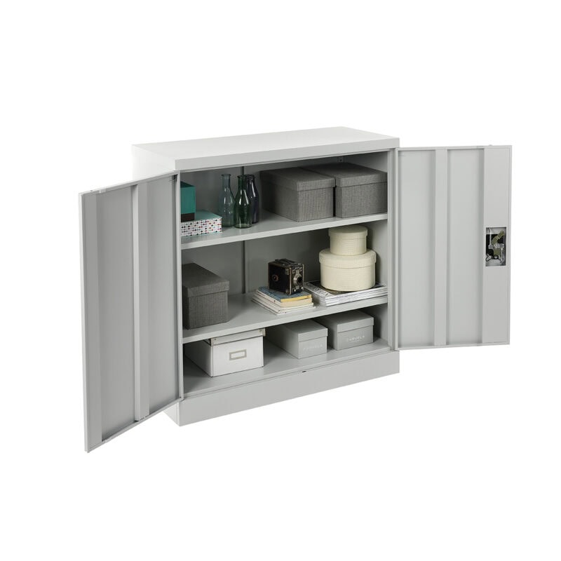 fc a9w grey 2 door steel storage cabinet 900mm