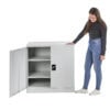 fc a9w grey 2 door steel storage cabinet 900mm