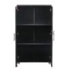 Sd Iv04 Black 2 Door Storage Cabinet Locking Doors Front