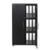 Sd Iv04 Black 2 Door Storage Cabinet Locking Doors Open