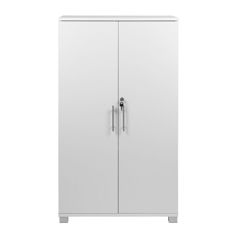 Sd Iv04 White 2 Door Storage Cabinet Locking Doors Front