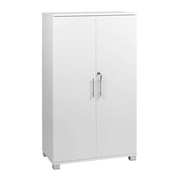 Sd Iv04 White 2 Door Storage Cabinet Locking Doors Main