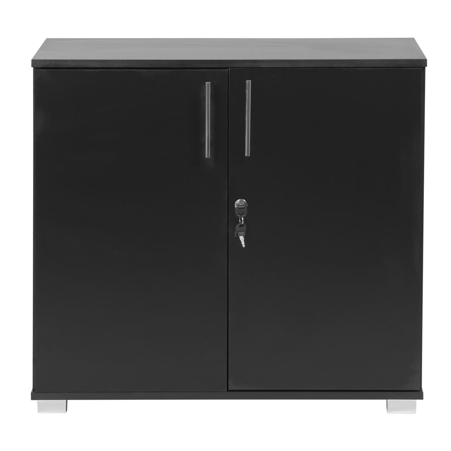 SDIV07 Black 2 Door Storage Locking Doors 750mm