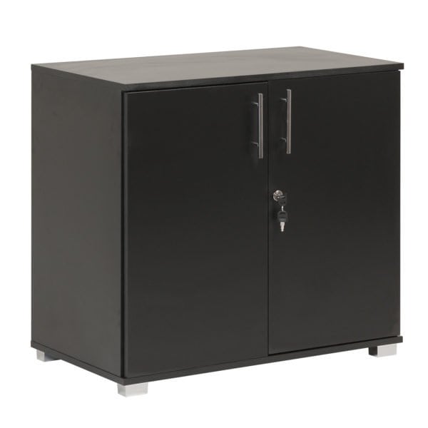 SD IV07 black 2 door storage cabinet locking doors main