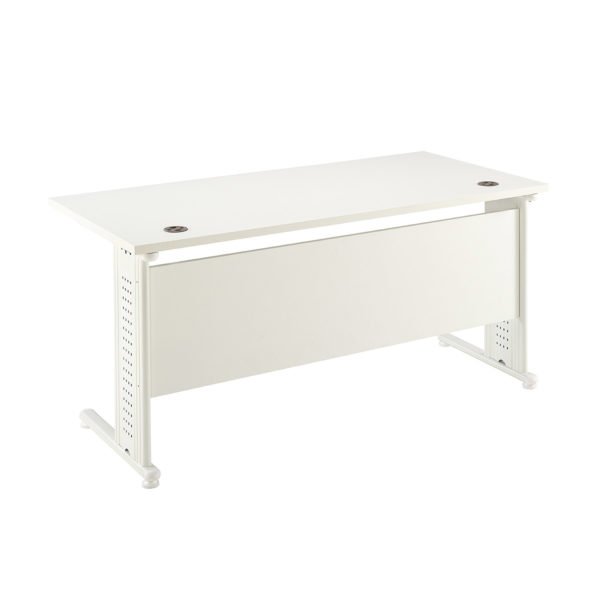 Si1600 White Rectangular Desk Rear
