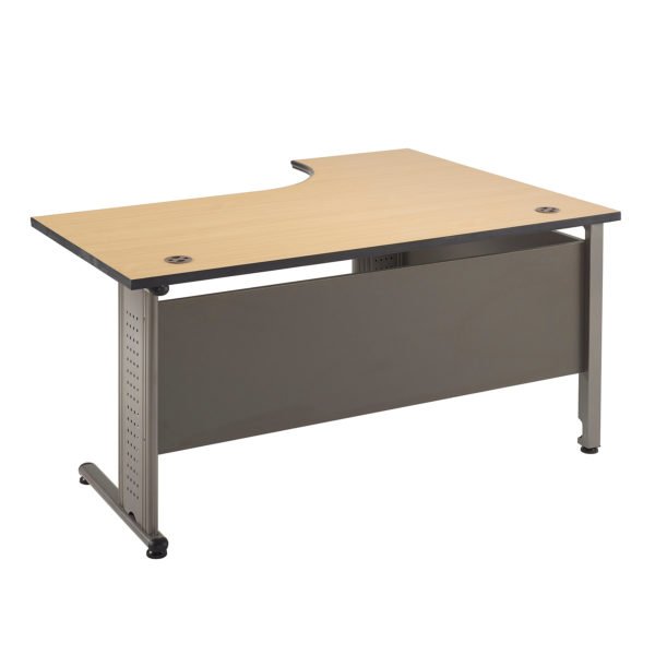 Sl1600 Beech Left Hand L Shaped Desk Rear 2