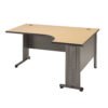 SL1600 beech right hand l shaped desk front