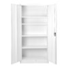 Fc A18 Tall White Metal Office Cabinet Front Open