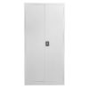 Tall Grey Metal Office Cabinet Front