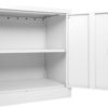 White Compact Metal Office Cabinet Shelf