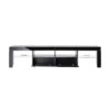 tb 1706 black tv cabinet front open
