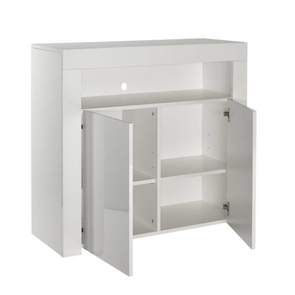 sib01 small white sideboard display cabinet open