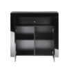sib02 black sideboard display cabinet front open