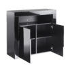 sib02 black sideboard display cabinet open