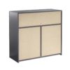sib02 black sideboard display cabinet rear