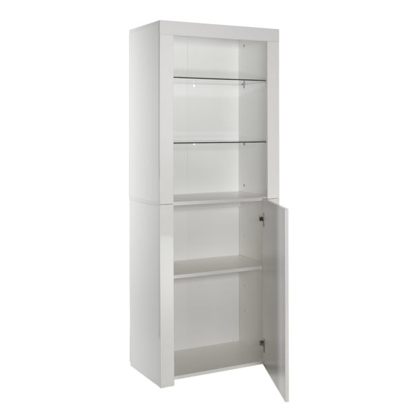 sib03 talll white sideboard display cabinet open