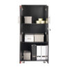 sd iv12 black 2 door storage cabinet with locking doors 1250mm