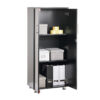 sd iv12 black 2 door storage cabinet with locking doors 1250mm