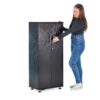 sd iv12 black 2 door storage cabinet with locking doors 1250mm