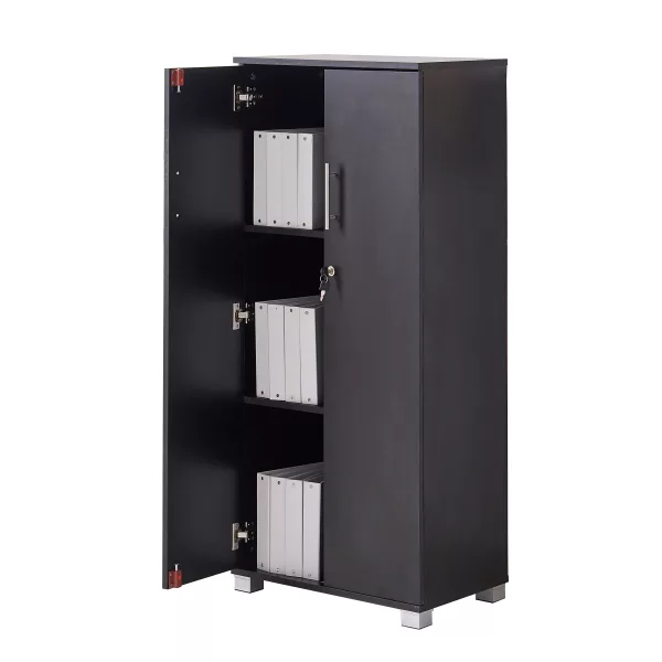 sd iv12 black office cabinet open