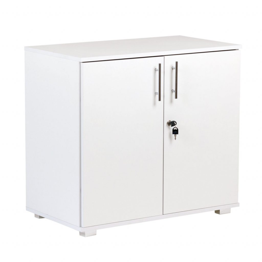 SDIV07 White 2 Door Storage Locking Doors 750mm
