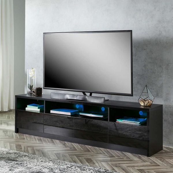 tv1089 large black tv cabinet for up to 85″ screens