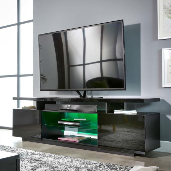 sd2202 large black tv cabinet for up to 90″ screens
