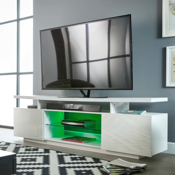 sd2202 large white tv cabinet for up to 90″ screens